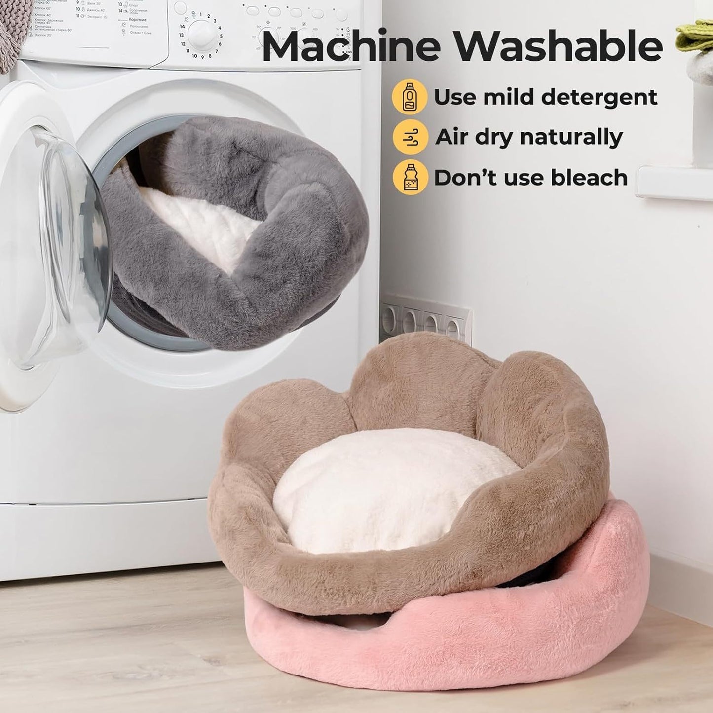 Cuccia per gatti e cani di piccola taglia MEWOOFUN – Divano letto a fiore